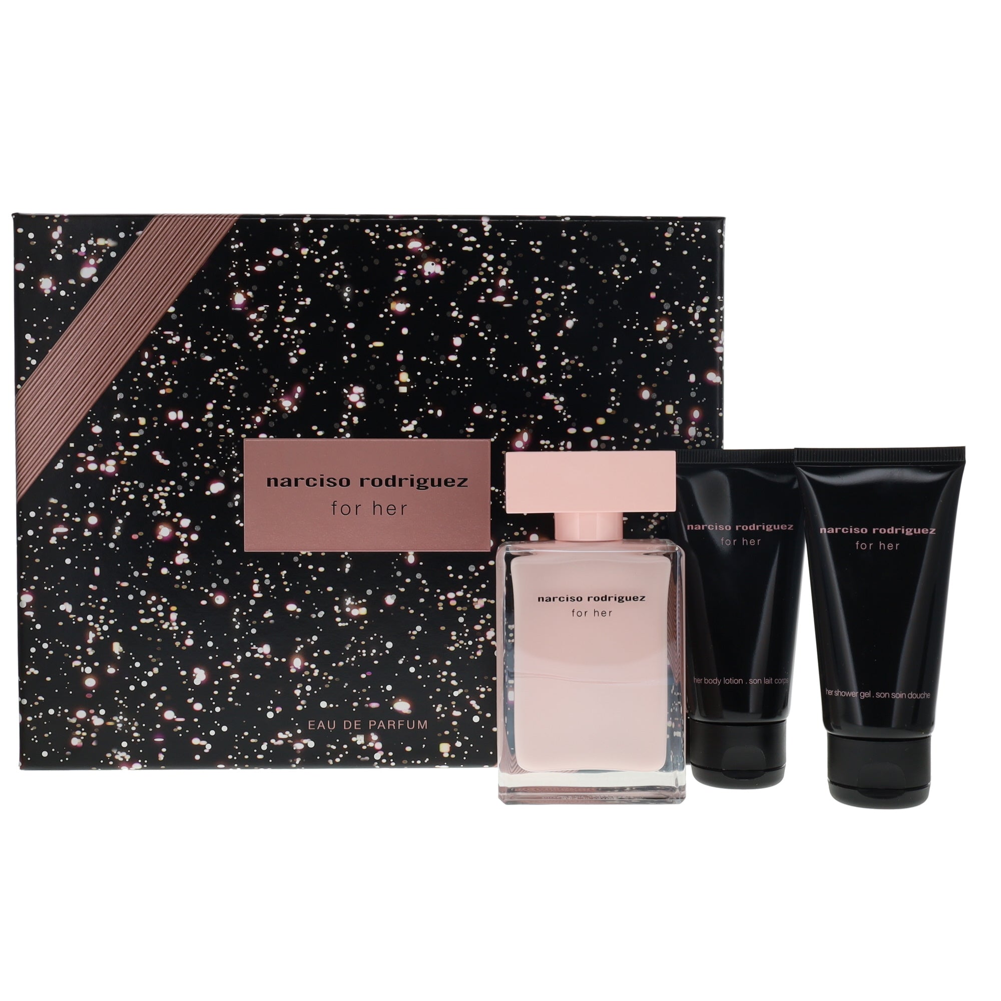 NARCISO RODRIGUEZ FOR HER 50ML EDP, 50ML BODY  LOTION, 50ML SHOWER GEL