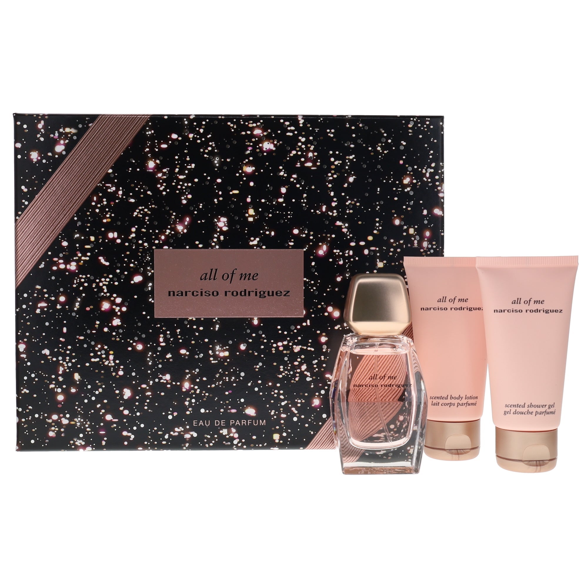 NARCISO RODRIGUEZ ALL OF ME 50ML EDP, 50ML BODY LOTION, 50ML SHOWER GEL
