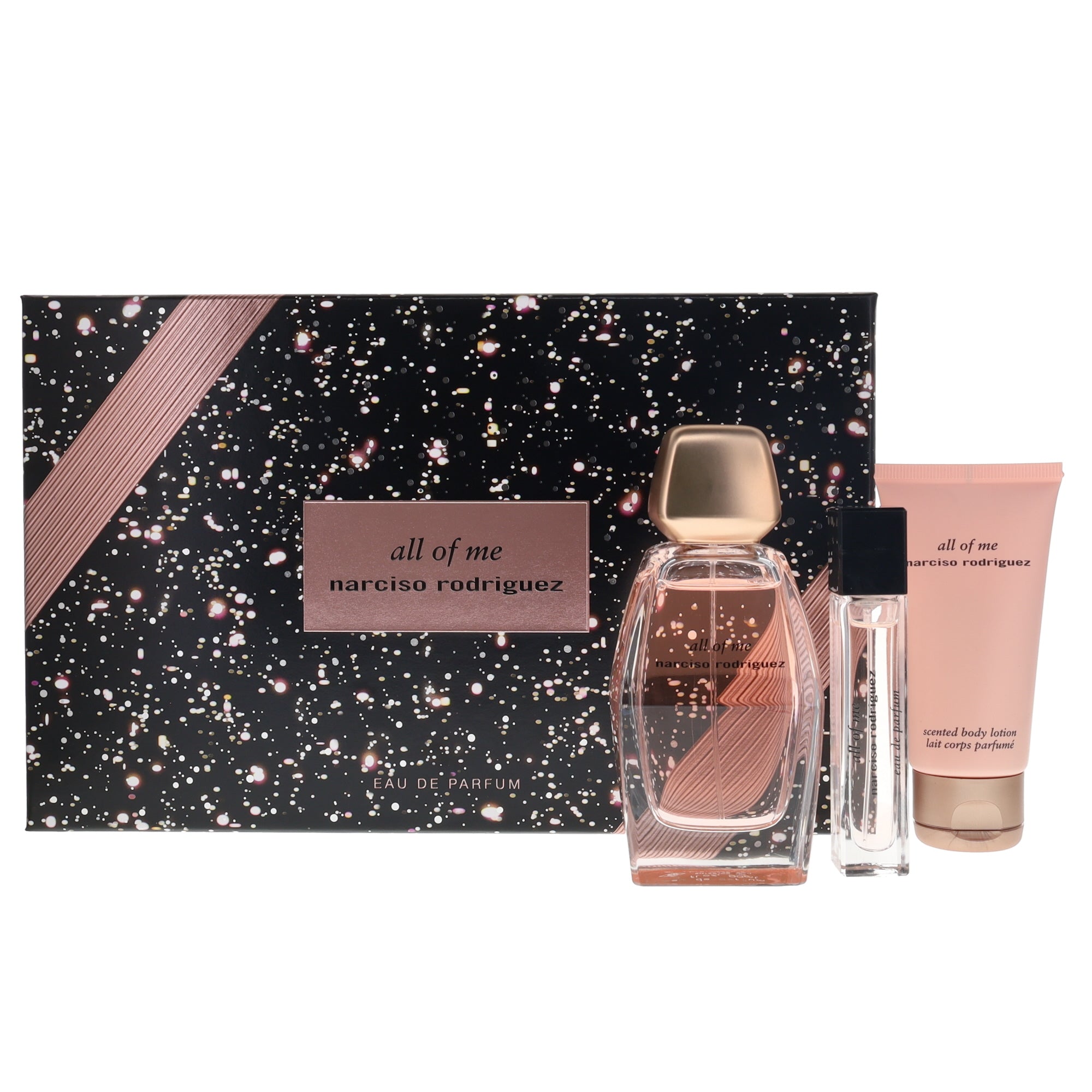 NARCISO RODRIGUEZ ALL OF ME 90ML EDP, 50ML BODY LOTION, 10ML EDP